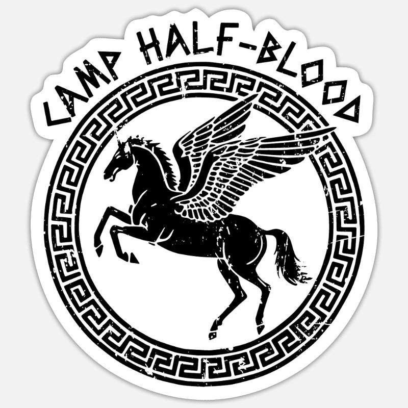 Camp Halbblut Fliegendes Pferd Camping Halbblut Sticker Größe S (10 x 10 cm)