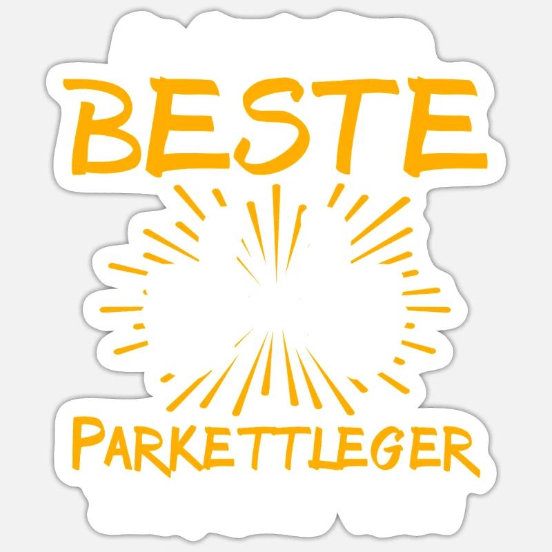 Parquet Layer Gift Idea - Sticker size S (10 x 10 cm) - white matte