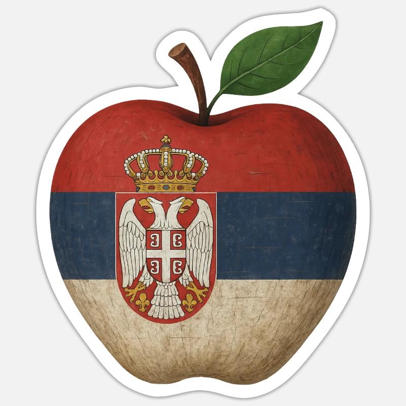 Serbien - Sticker Größe S (10 x 10 cm) - Mattweiß