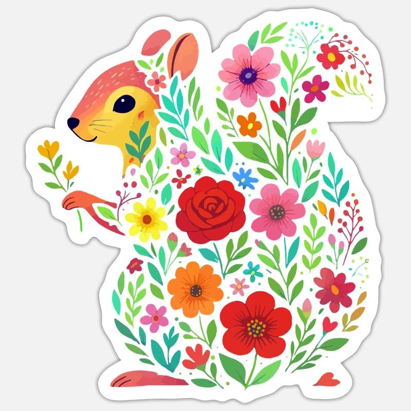 Squirrel - Sticker size S (10 x 10 cm) - white matte