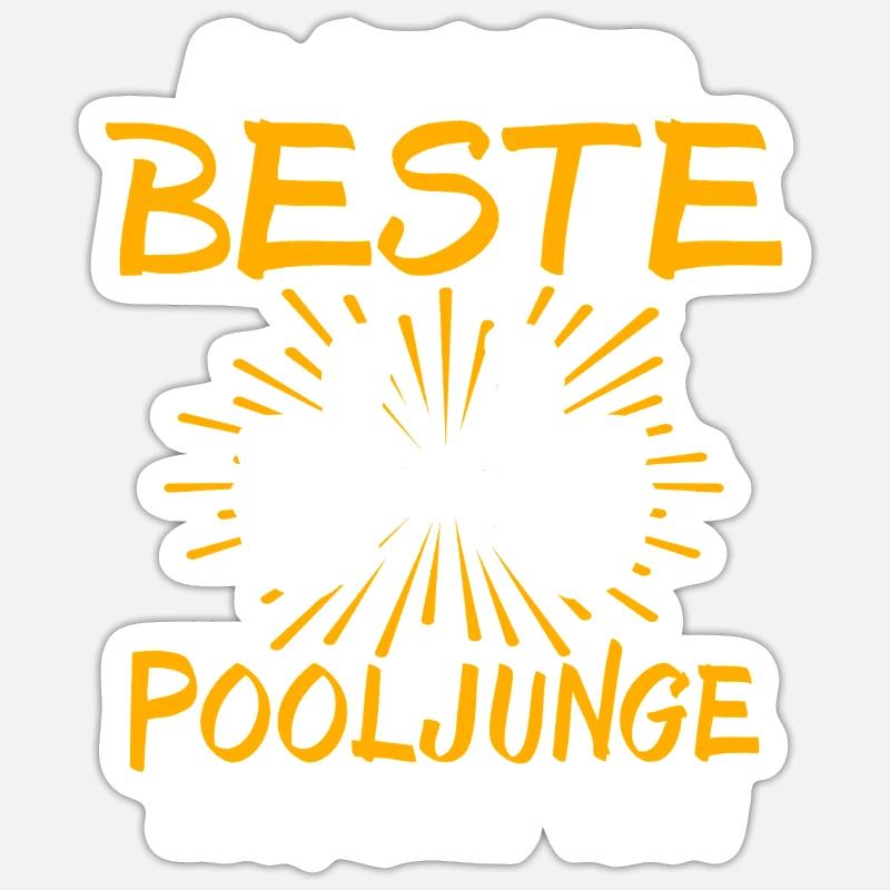 Pool Boy Gift Idea Sticker size S (10 x 10 cm)