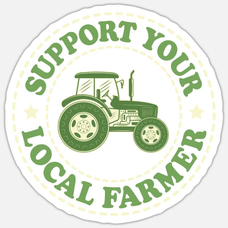 Support Your Local Farmer - Sticker size S (10 x 10 cm) - white matte