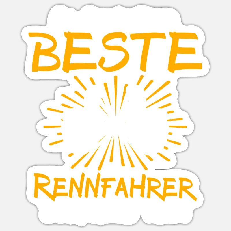 Rennfahrer Geschenkidee Sticker Größe S (10 x 10 cm)