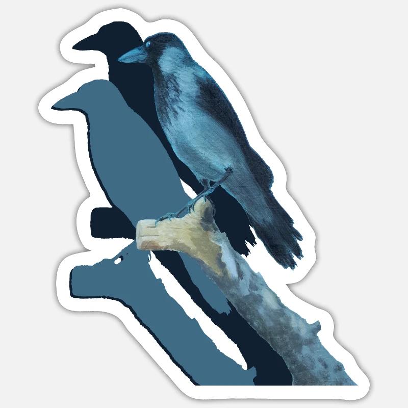 Crow's Luck - Sticker size S (10 x 10 cm) - white matte