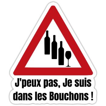 I CAN'T, I'M IN TRAFFIC! (wine) - Sticker size S (10 x 10 cm) - white matte - Front