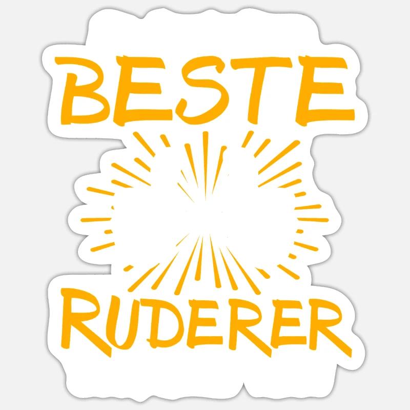 Idée de cadeau pour rameurs - Sticker taille S (10 x 10 cm) - blanc mat
