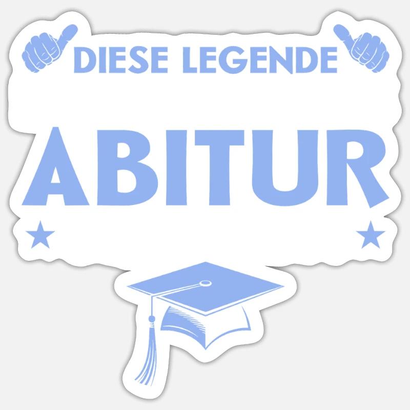 Abiturient 2026 Abitur Abschluss Geschenk - Sticker Größe S (10 x 10 cm) - Mattweiß