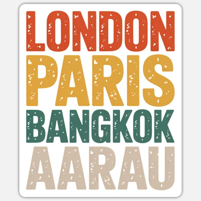 Aarau - Sticker size S (10 x 10 cm) - white matte