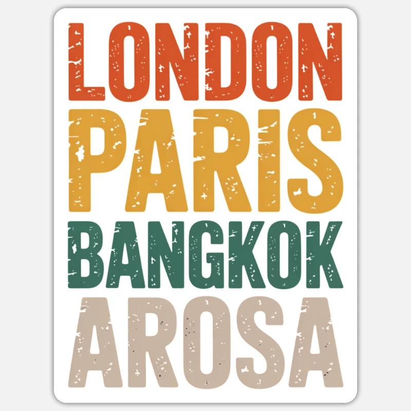Arosa - Sticker size S (10 x 10 cm) - white matte