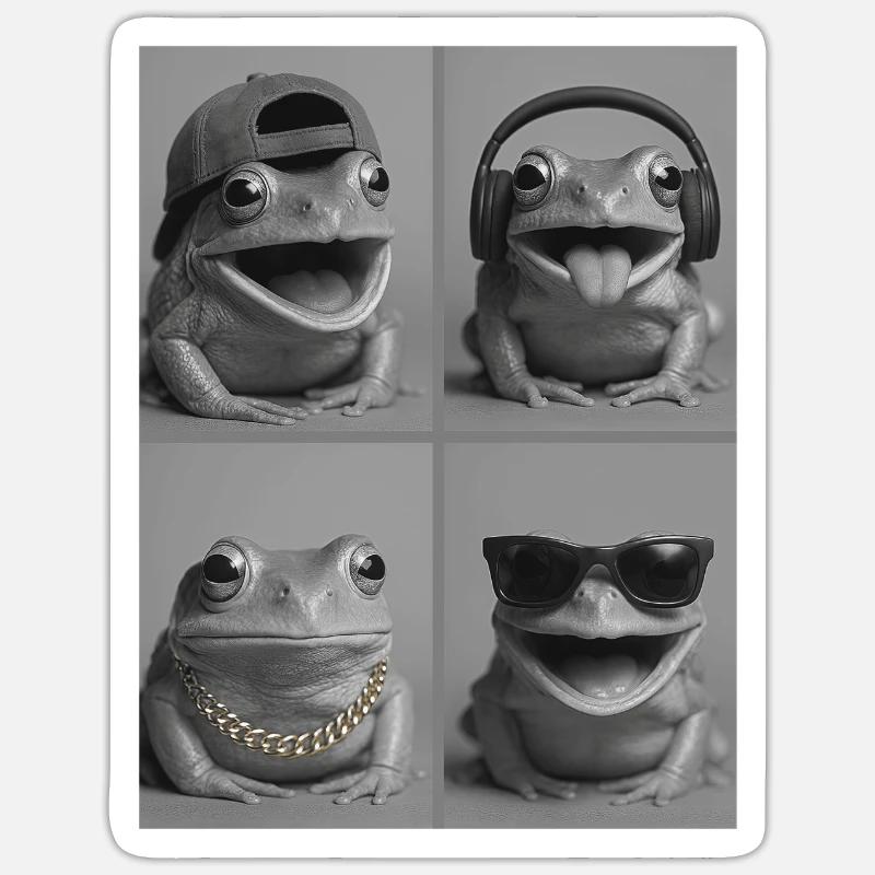 Frog - Sticker size S (10 x 10 cm) - white matte