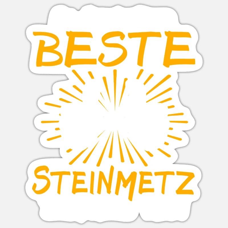 Steinmetz Geschenkidee - Sticker Größe S (10 x 10 cm) - Mattweiß