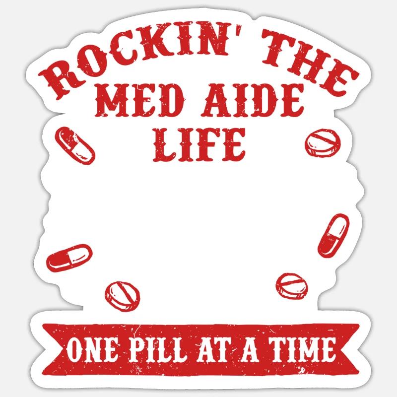 MFA d’assistant médical - Sticker taille S (10 x 10 cm) - blanc mat
