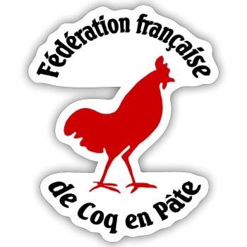 French Federation of Cockerel in Paste - Sticker size S (10 x 10 cm) - white matte - Front