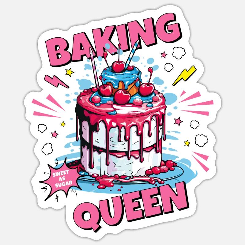 Backing Baking Queen Baking Fairy Baker Cake Sticker size S (10 x 10 cm)