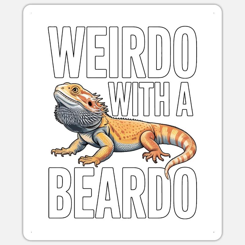 Weirdo mit Bartkind Sticker Größe S (10 x 10 cm)