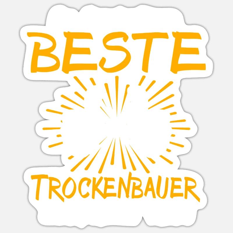 Drywall Builder Gift Idea - Sticker size S (10 x 10 cm) - white matte