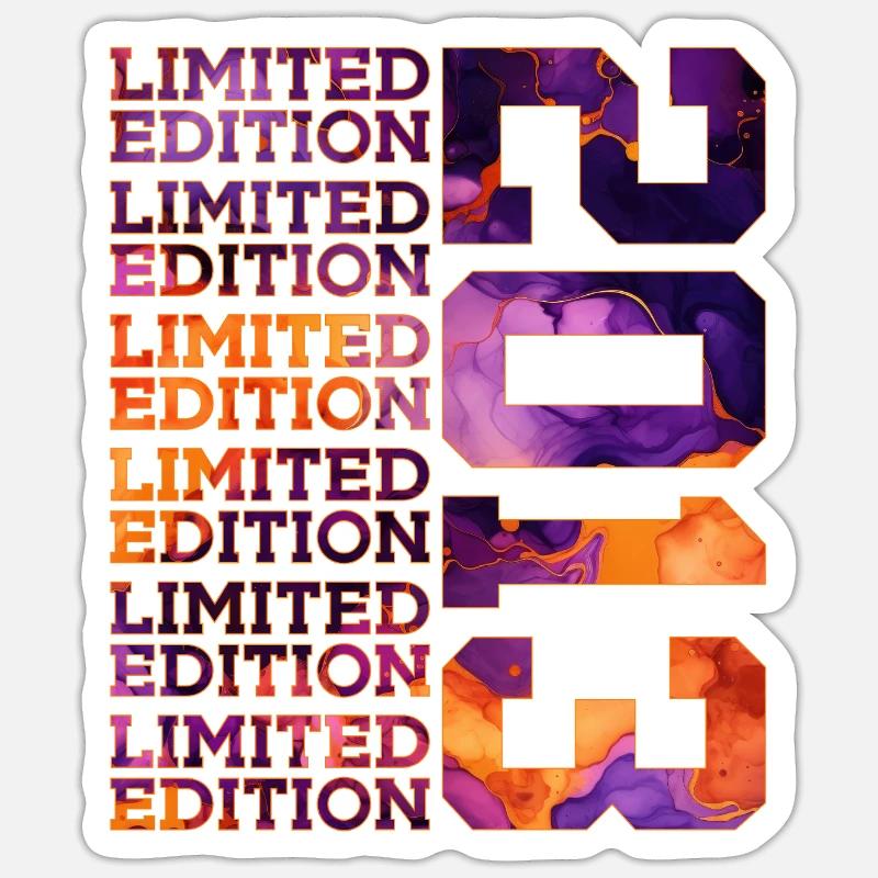 13E ANNIVERSAIRE ÉDITION LIMITÉE 2013 - Sticker taille S (10 x 10 cm) - blanc mat