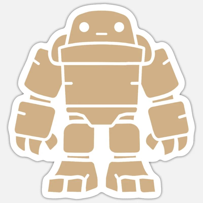 golem - Sticker taille S (10 x 10 cm) - blanc mat