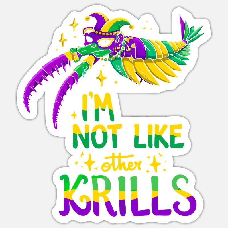 Mardi Gras Crab - Sticker size S (10 x 10 cm) - white matte