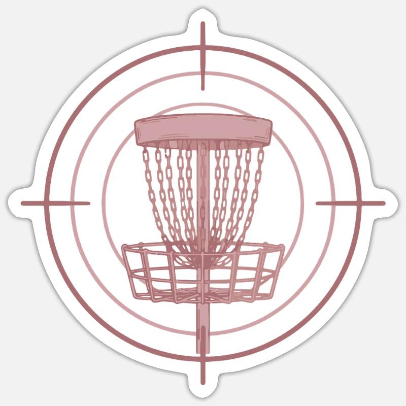 Disc Golf Basket Target Drôle Disc Golf Flying Sticker taille S (10 x 10 cm)
