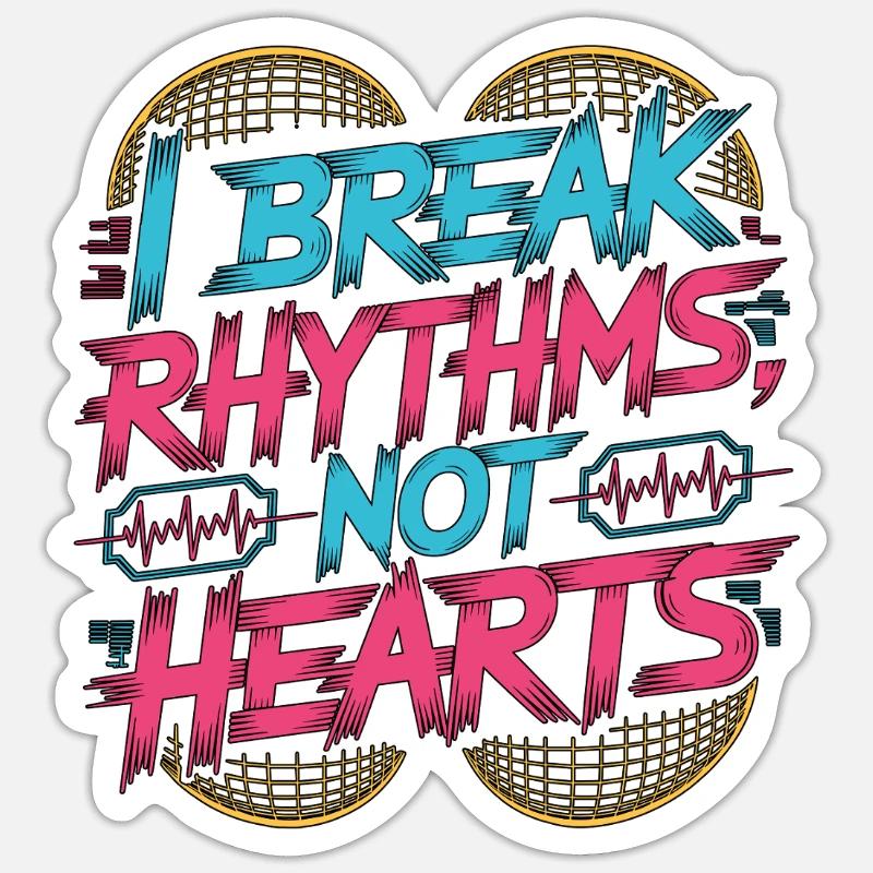 Cardiac Tech I Break Rhythms Pacemaker Technician Sticker Größe S (10 x 10 cm)