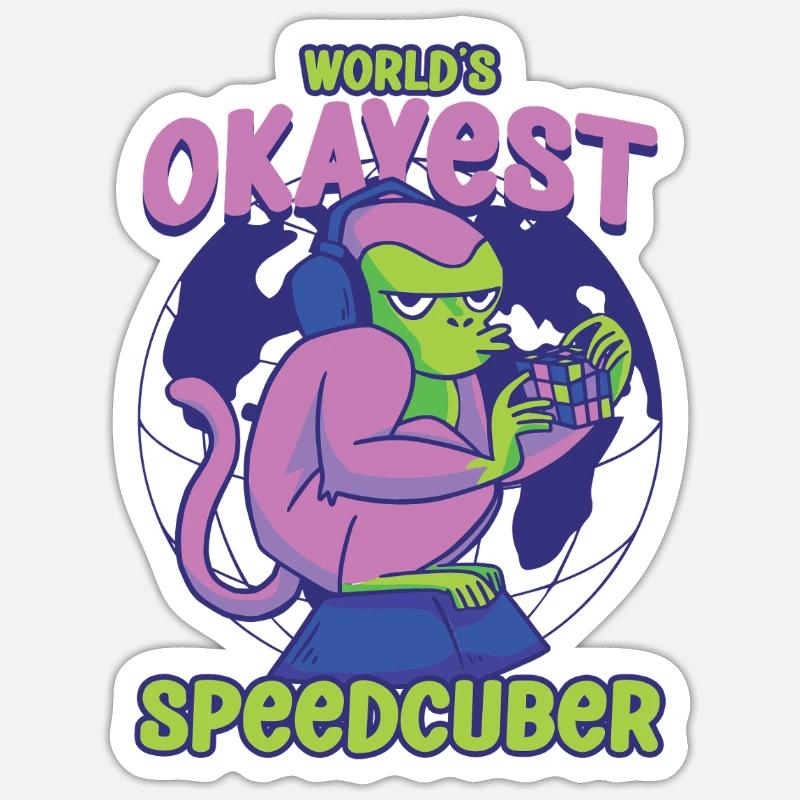 Speedcubing Speed Cube Worlds Speedcuber le plus correct Sticker taille S (10 x 10 cm)