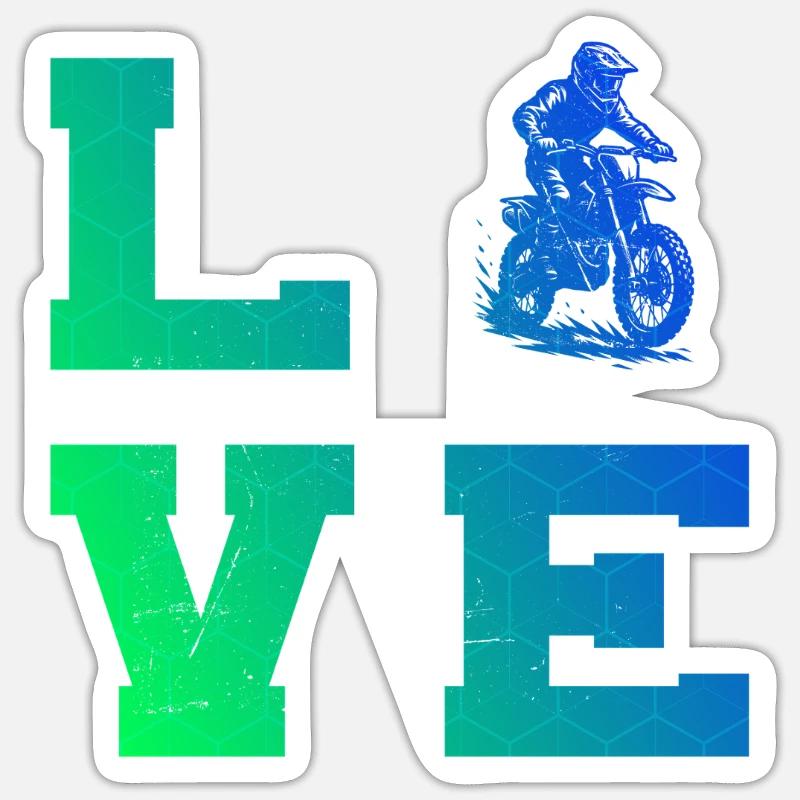 Statement for all motocross - Sticker size S (10 x 10 cm) - white matte