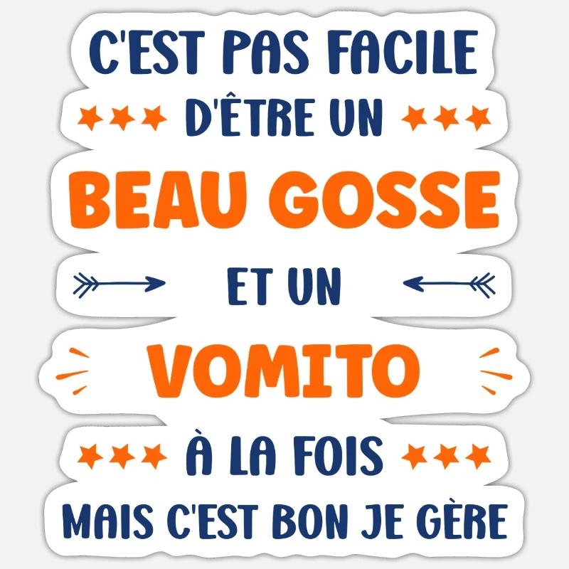 vomito - Sticker Größe S (10 x 10 cm) - Mattweiß