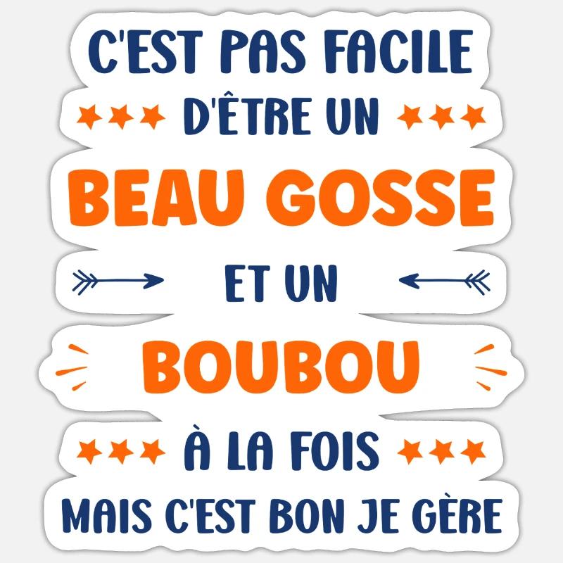 boubou - Sticker size S (10 x 10 cm) - white matte
