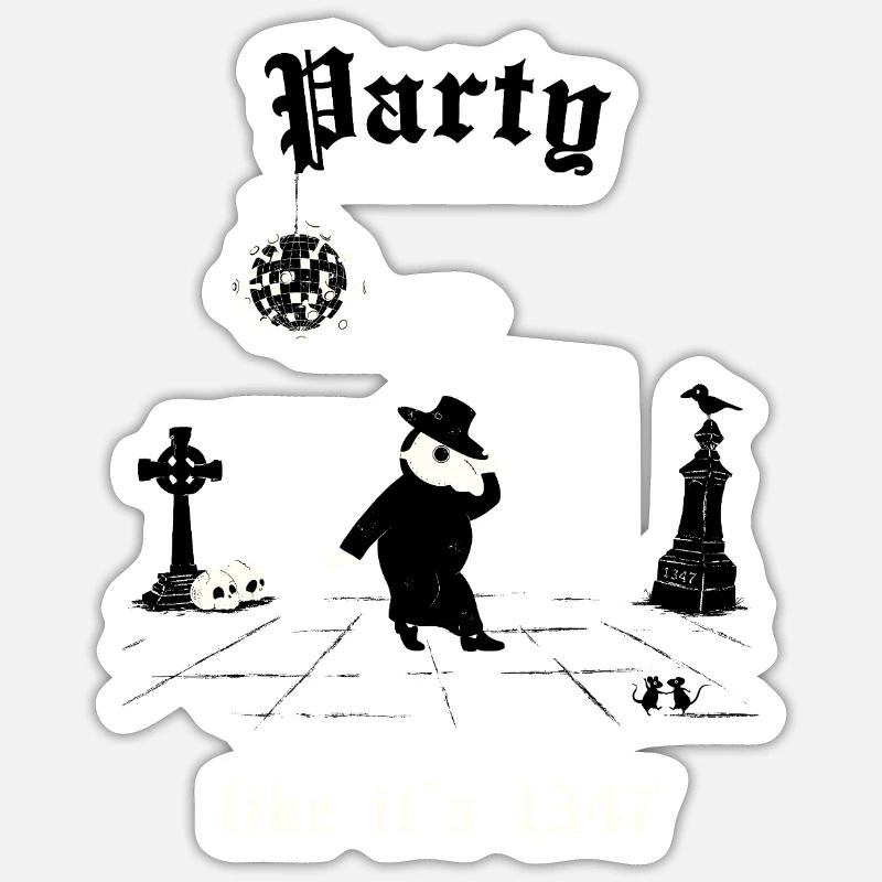 Like It's 1347 Tee - Sticker size S (10 x 10 cm) - white matte