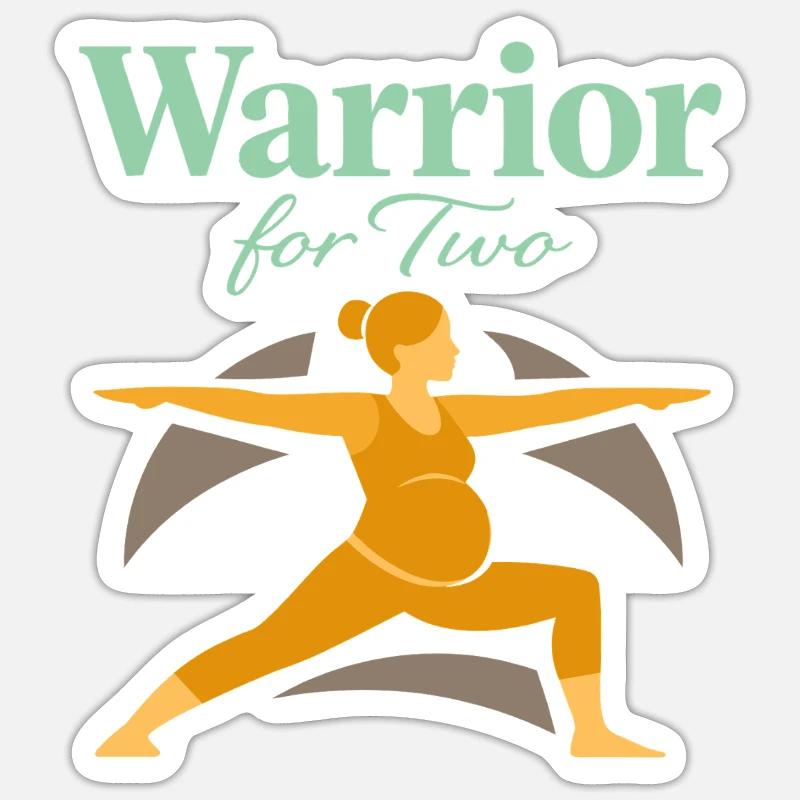 Vorgeburtliches Yoga Werdende Mutter - Sticker Größe S (10 x 10 cm) - Mattweiß