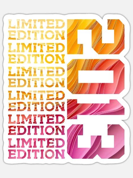 LIMITED EDITION 2013 13 JAHRE 13. GEBURTSTAG - Sticker Größe S (10 x 10 cm) - Mattweiß