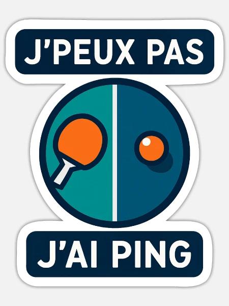 Ich kann nicht, ich ping. - Sticker Größe S (10 x 10 cm) - Mattweiß