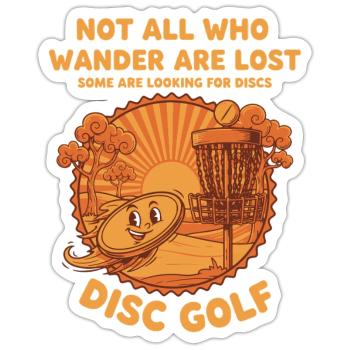 Tous ceux qui errent ne sont pas perdus à la recherche de disques Disque - Sticker taille S (10 x 10 cm) - blanc mat - Devant