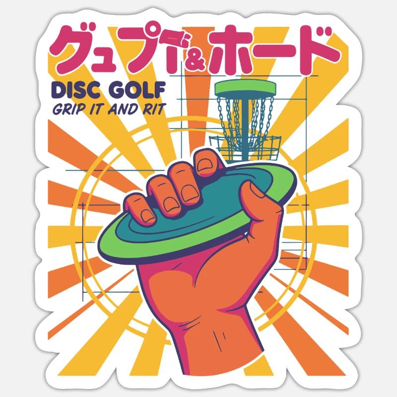 Disc Golf Pack It And Rip It Flying Disc Fun Sticker Größe S (10 x 10 cm)