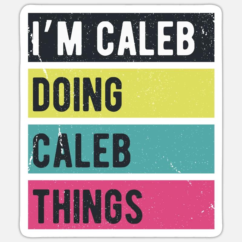 I’m Caleb Doing Caleb Things Retro Colors Sticker size S (10 x 10 cm)