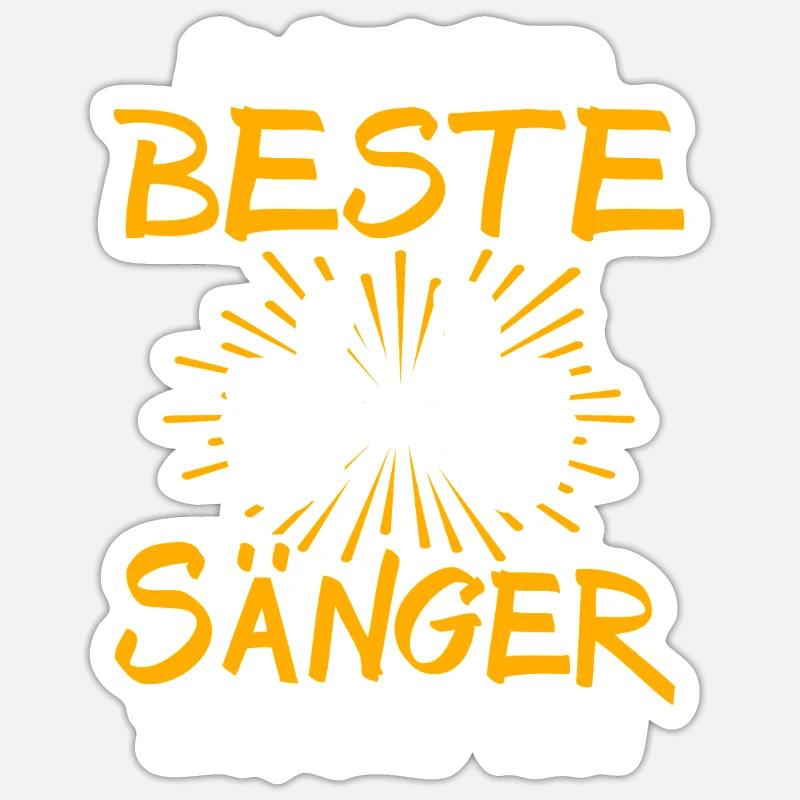 Singer Gift Idea - Sticker size S (10 x 10 cm) - white matte