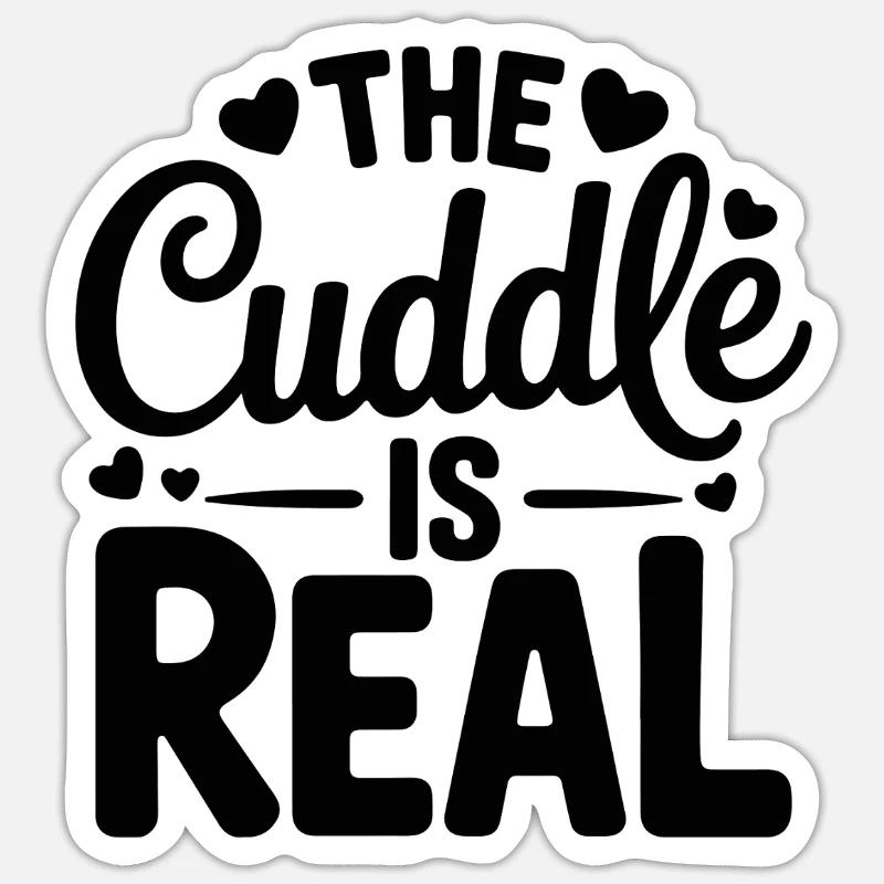 Hugging is real Sticker size S (10 x 10 cm)