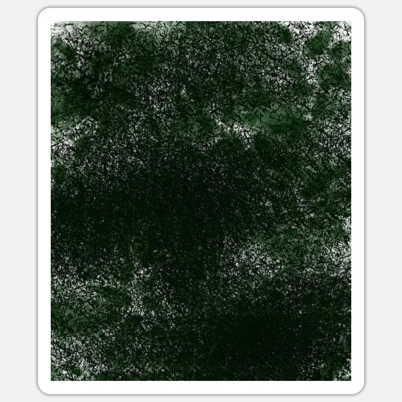 Dark green texture with spots - Sticker size S (10 x 10 cm) - white matte