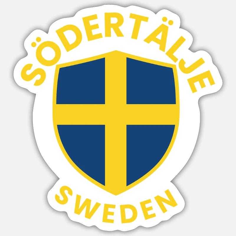 Swedish Shield Flag Logo - Sticker size S (10 x 10 cm) - white matte