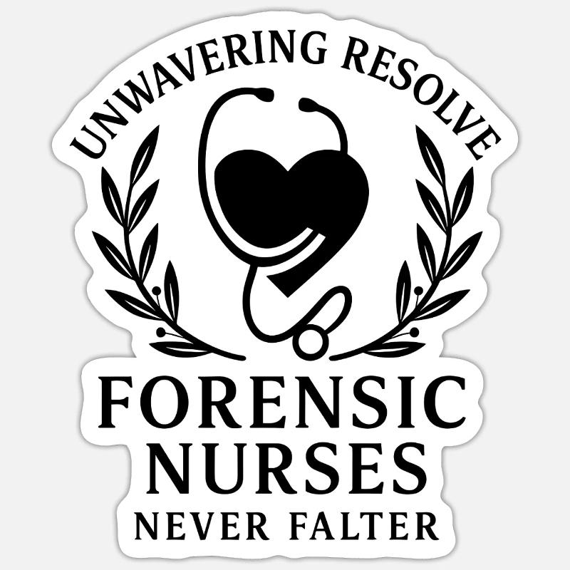 Forensic Nurse Practitioner Never Falter Coroner Sticker Größe S (10 x 10 cm)