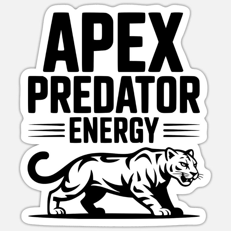 Energie des Spitzenprädators - Sticker Größe S (10 x 10 cm) - Mattweiß