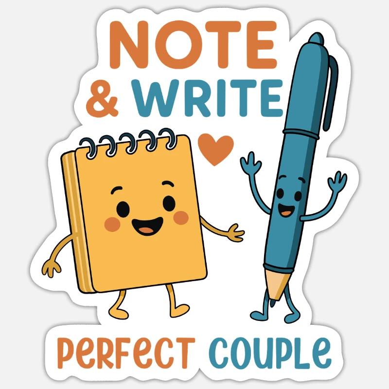 Note & Write Perfect Couple - Sticker size S (10 x 10 cm) - white matte