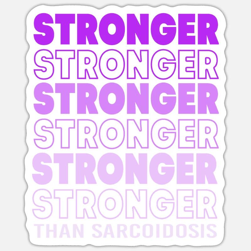Sarcoïdose - Sticker taille S (10 x 10 cm) - blanc mat