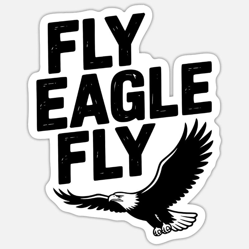 Mouche Aigle Mouche - Sticker taille S (10 x 10 cm) - blanc mat