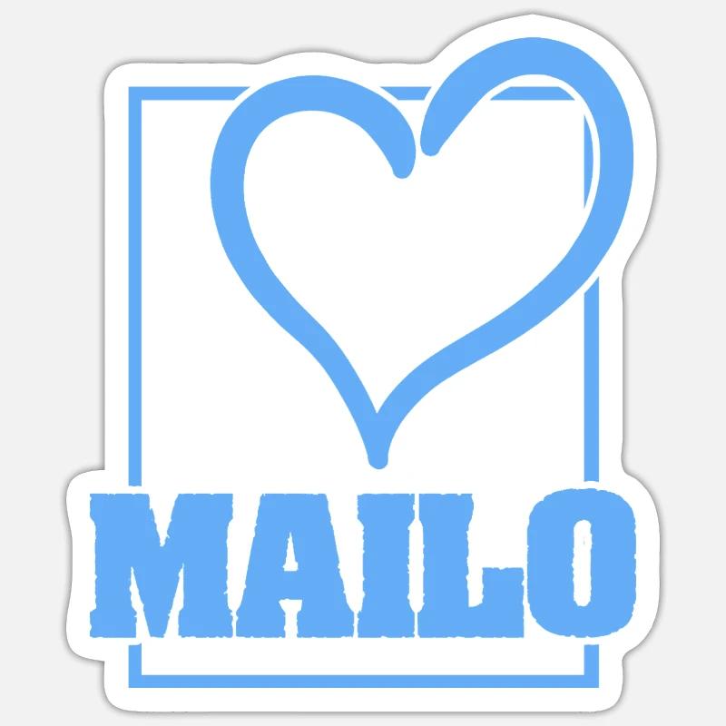 Bachelor Mailo - Sticker size S (10 x 10 cm) - white matte