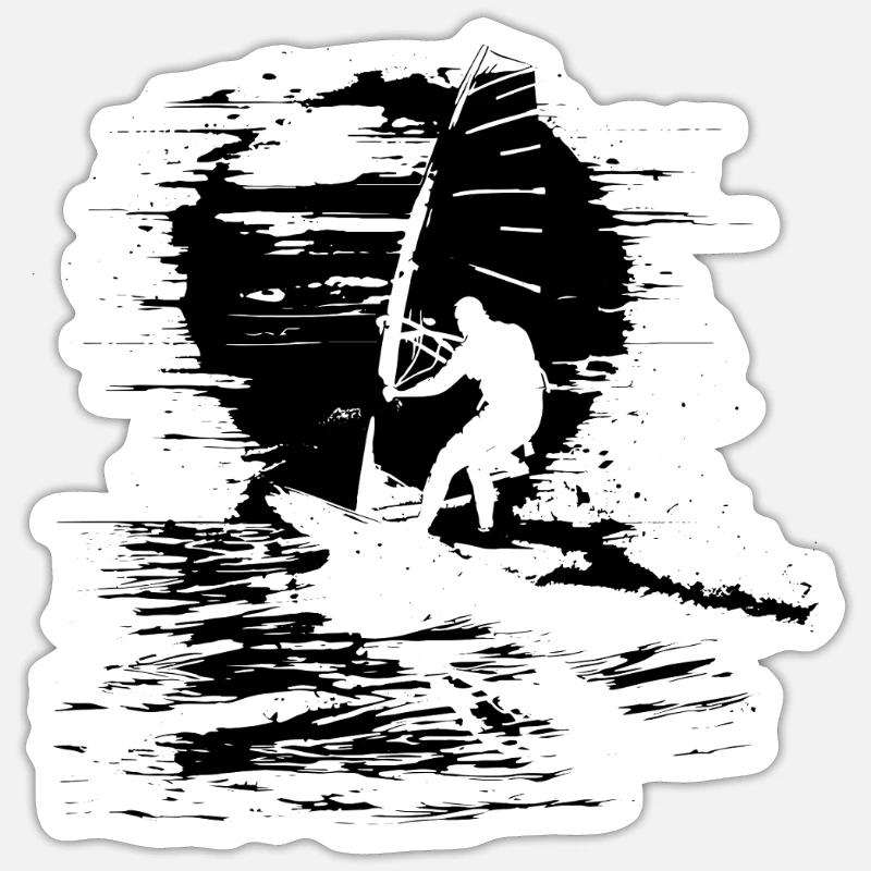 Windsurfing Instructor - Sticker size S (10 x 10 cm) - white matte