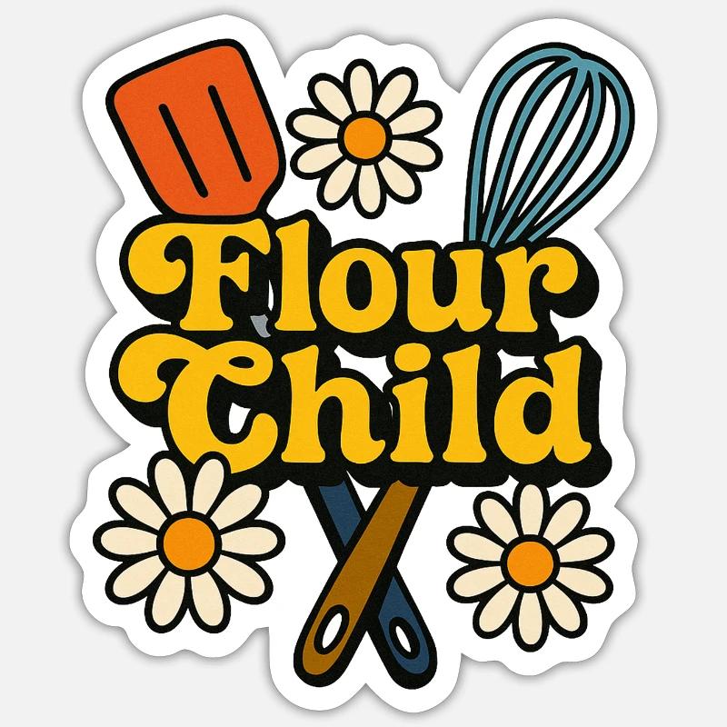 Mehlkind-Backkunst - Sticker Größe S (10 x 10 cm) - Mattweiß