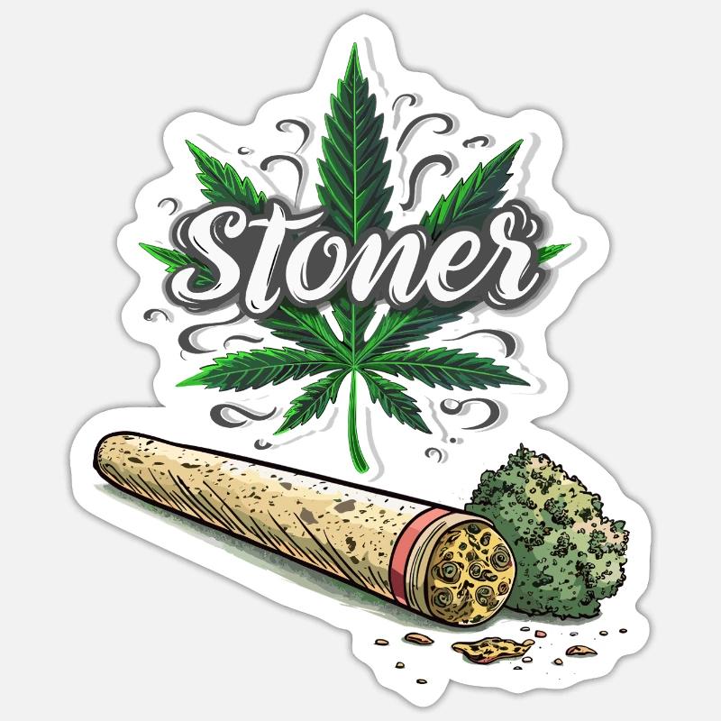 Stoner - Sticker size S (10 x 10 cm) - white matte