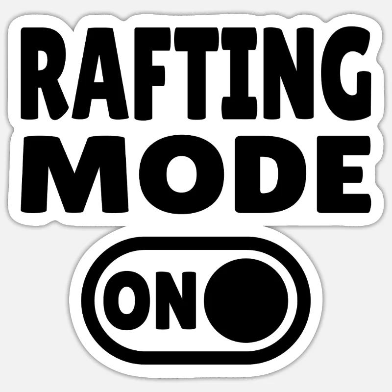 Rafting Mode ON – Whitewater in a rubber dinghy Sticker size S (10 x 10 cm)